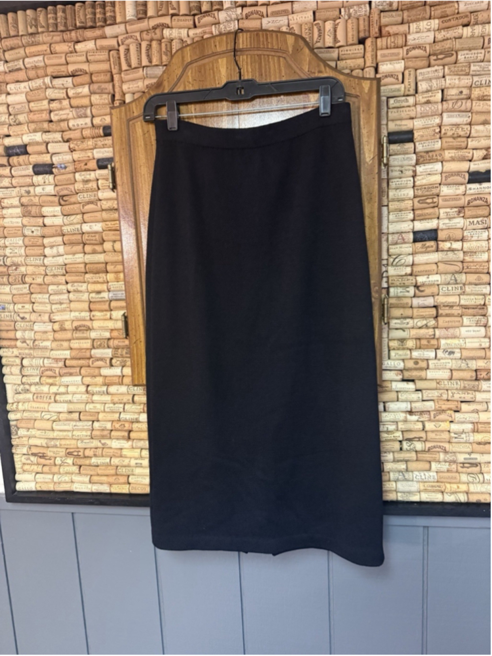 NWT $290 St. John Sport by Marie Gray Black Santana Knit Pencil Skirt USA Sz 6